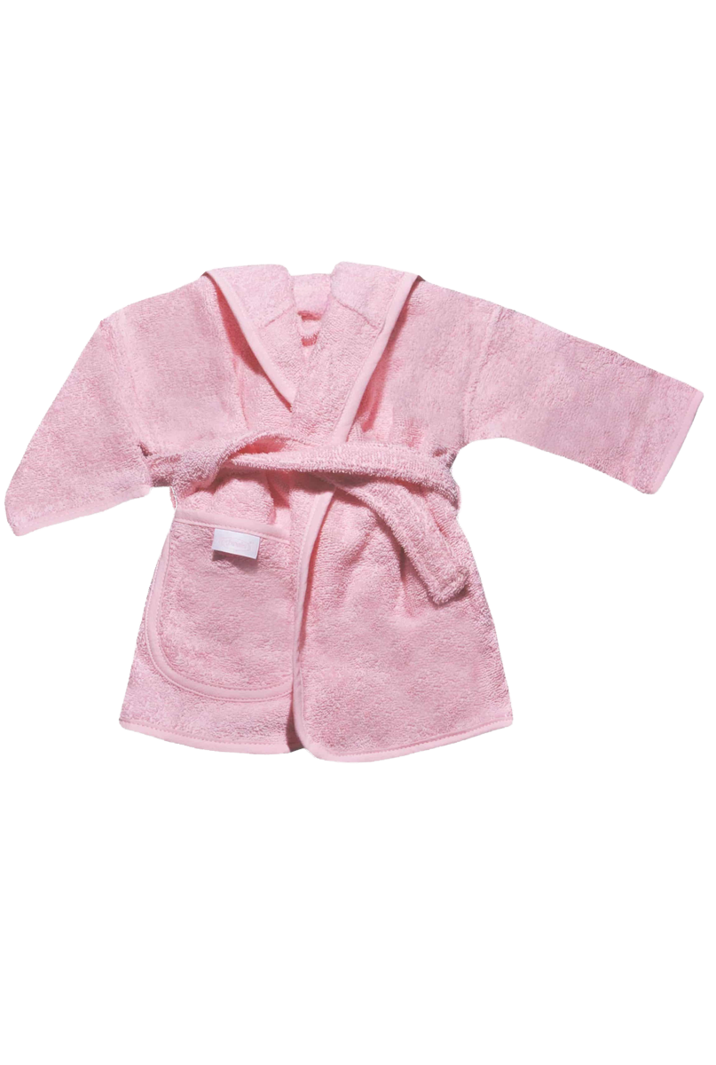 Mister Needle Bad Badjas geborduurd kraamcadeau roze