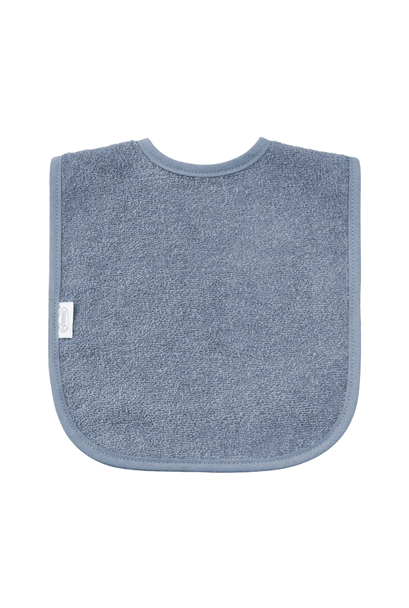 Mister Needle Slabbe geborduurd naam kraamcadeau grey blue