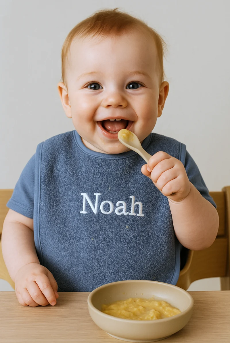 Mister Needle Slabbe eten cadeau kraamcadeau naam gepersonaliseerd baby en kind